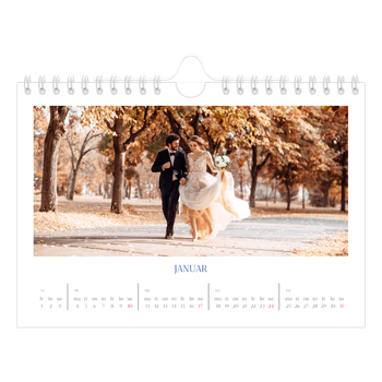 Fotokalender A5 — Klassisk kobolt