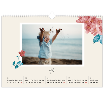 Fotokalender A3 — Malte blomster [April]