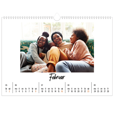 Fotokalender A3 — Boken om meg [Februar]