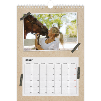 Fotokalender A4 — Washi tape