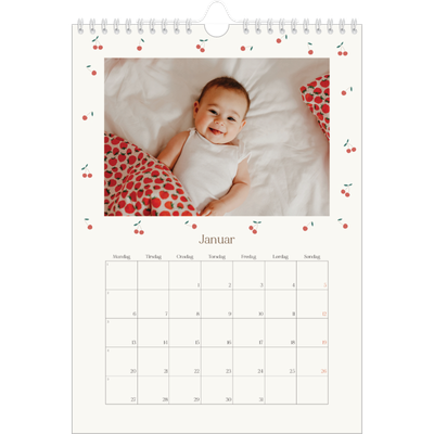 Fotokalender A4 (20 x 30 cm) — Kirsebærlykke [Januar]