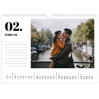 Fotokalender A3 — Serif og øyeblikk [Februar]