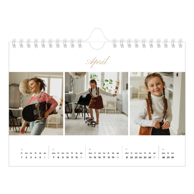 Fotokalender A5 — Elegant kalender [April]