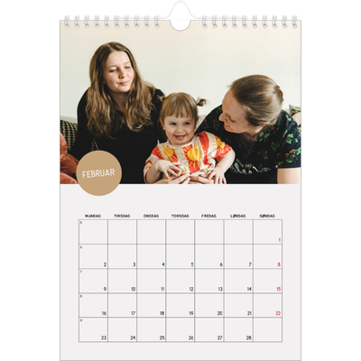 Fotokalender A4 (20 x 30 cm) — Fotoklistremerke [Februar]