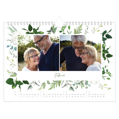 Fotokalender A4 — Klassiske blomster [Februar]