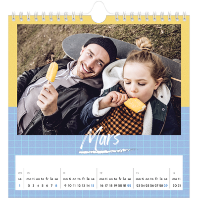 Månedskalender kvadratisk — Fargerik kalender [Mars]