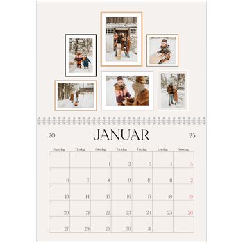 Fotokalender A4 dobbel — Bildevegg
