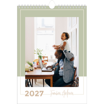 Fotokalender A4 (20 x 30 cm) — Kalender i jordfarger [kalender-forside]