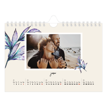 Fotokalender A5 — Malte blomster