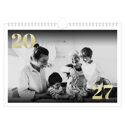 Fotokalender A4 — Glitter tall [kalender-forside]