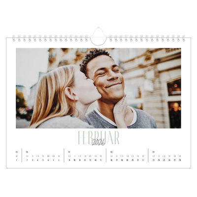Fotokalender A4 — Flere fonter [Februar]