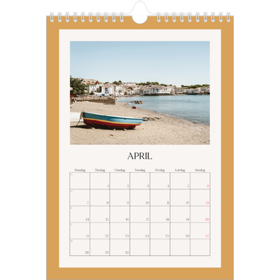 Fotokalender A4 (20 x 30 cm) — Klassiske farger [April]