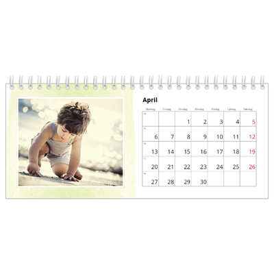 Bordkalendere — Vannfarger i bakgrunn [April]