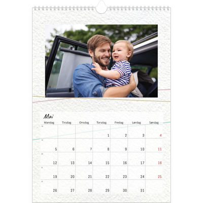 A3 Månedskalender — Blomsterpapir [Mai]
