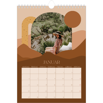 Fotokalender A4 — Nøytrale fjell