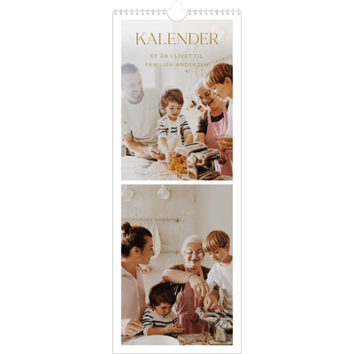 Fotokalender smal  — Gull stor skrift [kalender-forside]