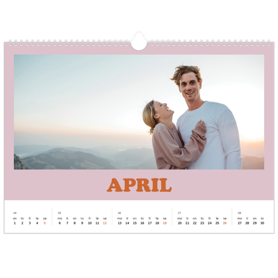 Fotokalender A3 — Retro rammer [April]