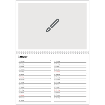Fotokalender A4 dobbel — Design selv