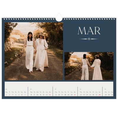 Fotokalender A3 — Skifer & seriffer [Mars]