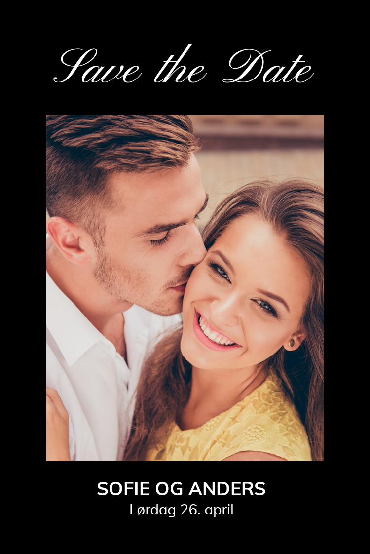 Save the date — Sort minimalisme